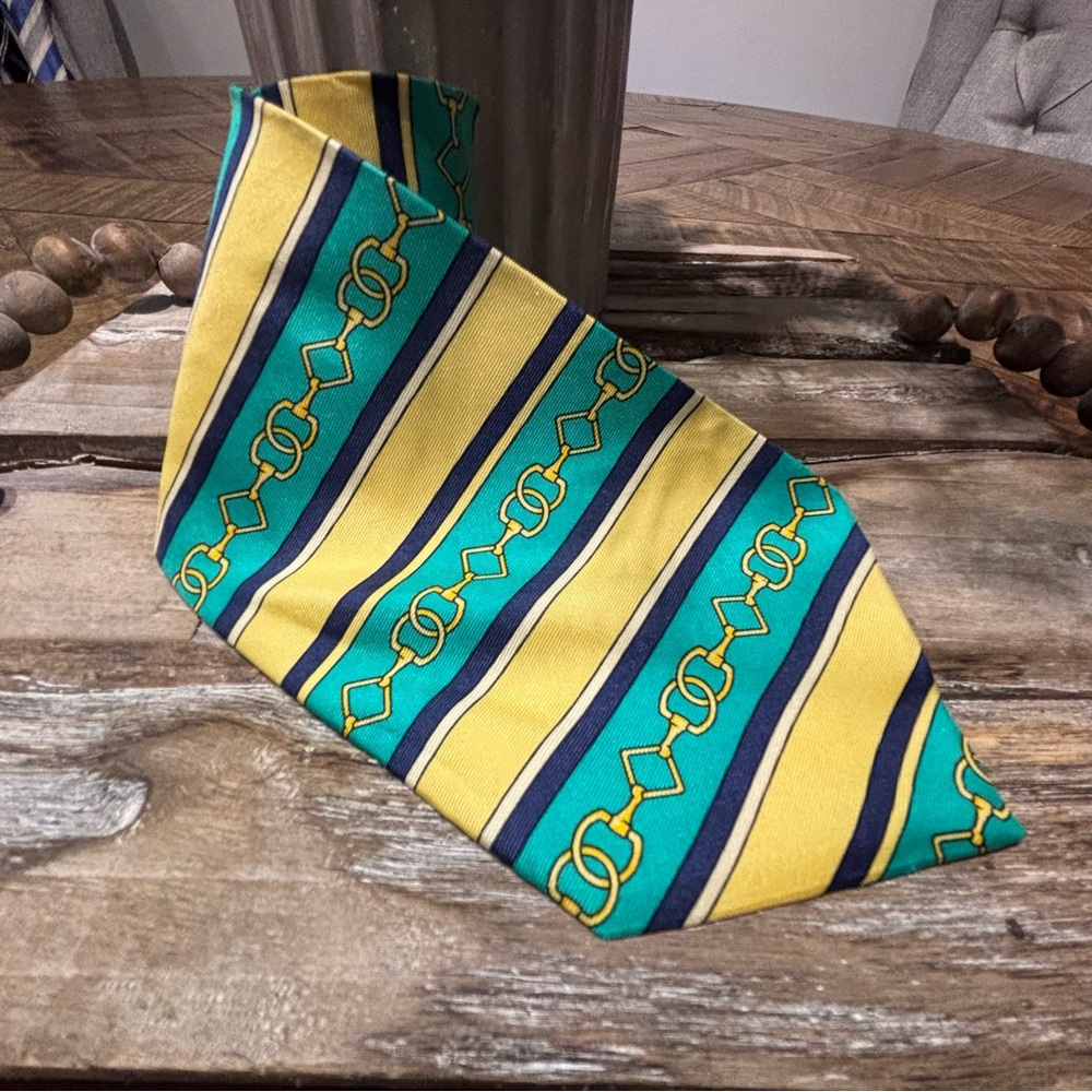 Gorgeous PAOLO GUCCI DESINGN Vintage 100% Silk Tie Made In Italy